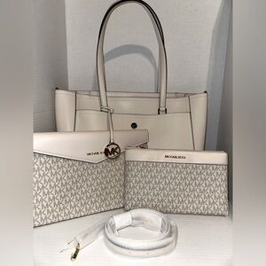 MK Maisie 3-in-1 leather tote